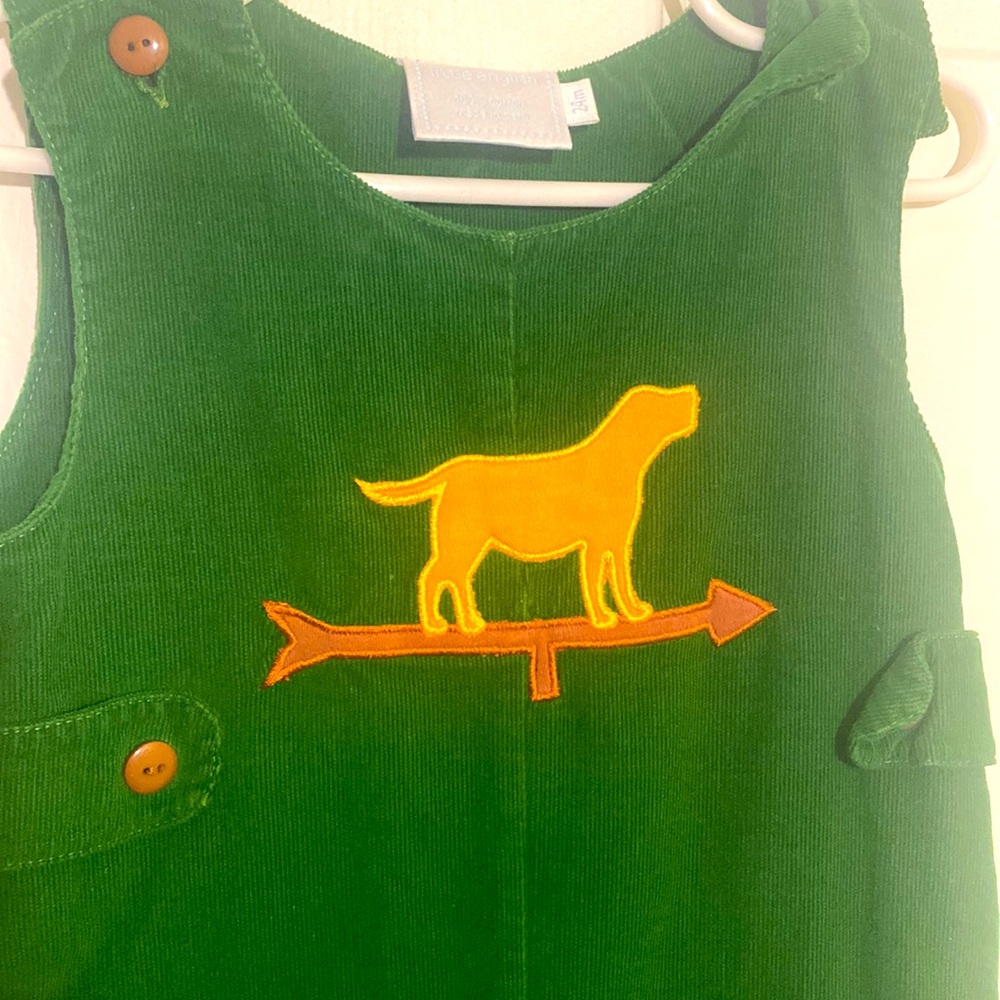 Little English Longall, Size 24m, hunter green.